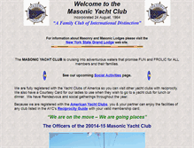 Tablet Screenshot of masonicyachtclub.com